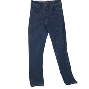 Volcom High Rise Dark Blue Striped Jeans